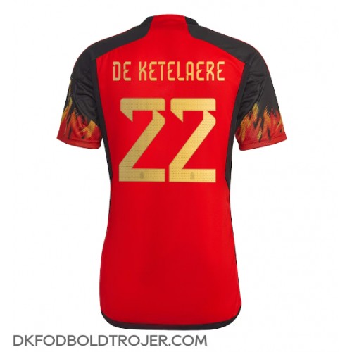 Billige Belgien Charles De Ketelaere #22 Hjemmebane Fodboldtrøjer VM 2022 Kortærmet
